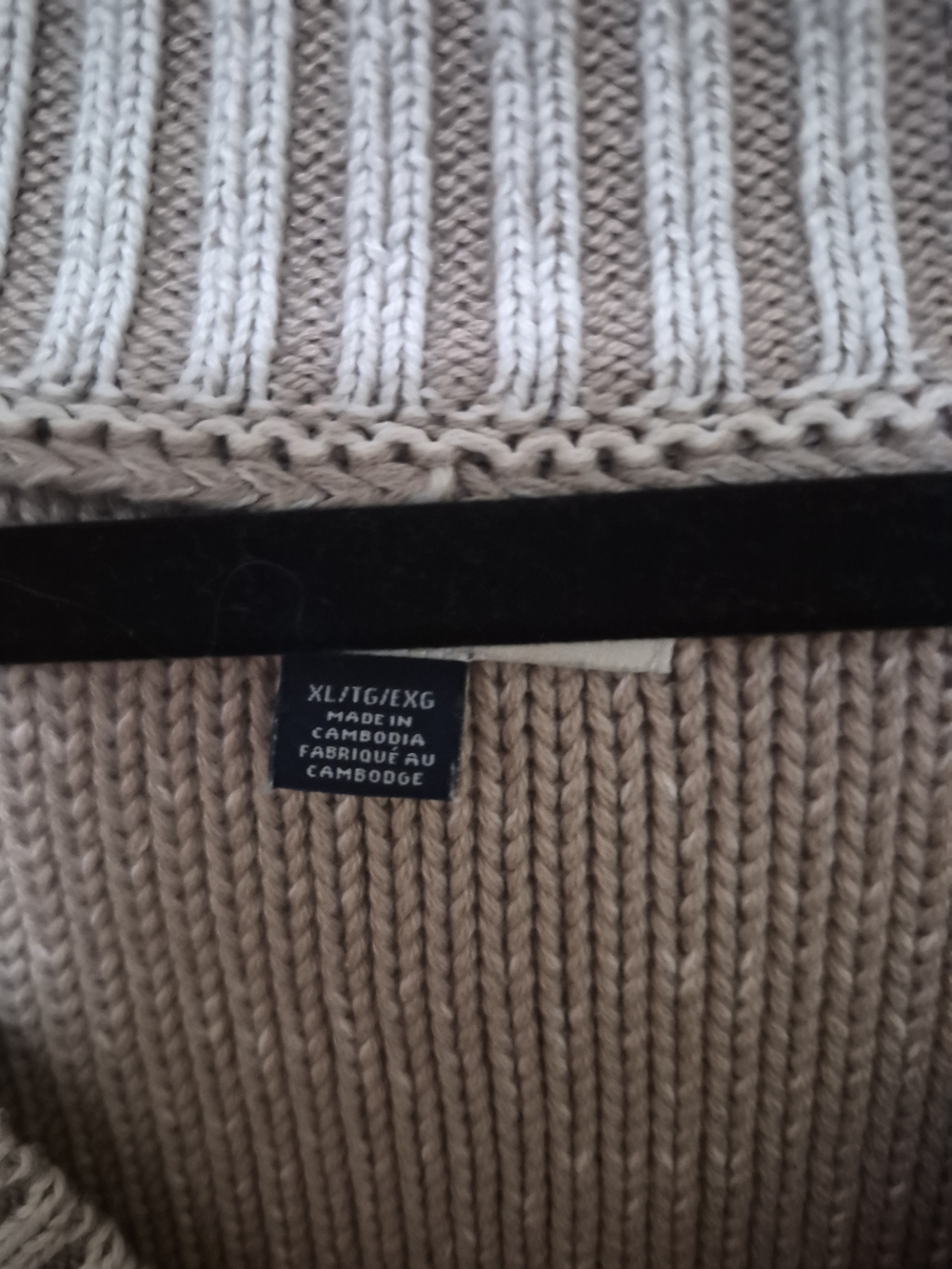 American Eagle Outfitters Cream Ribbed Crewneck Sweater